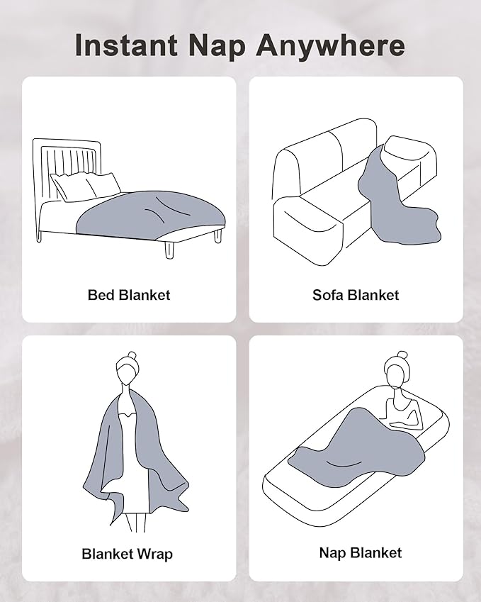 Ultra-Soft Weighted Blanket 15 lbs for Adults, Plush Sherpa Fleece Reversible Weighted Throw Comfort for Relaxation & Cozy Evenings, Hug-Like Security, Evenly Distributed, W48 x L72, Tie-Grey