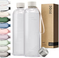KIVY Large Water Bottle 50oz [Lightweight & Shatterproof] Fits Backpack & Cupholder for Travel, Sports, School - Clear water bottle no straw - 1.5 Liter water bottles plastic - 50oz Water bottle