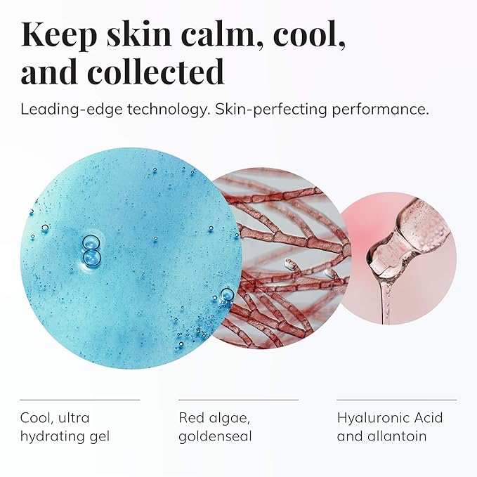 Le Mieux O2 Calming Gel - Conductive Facial Gel with Aloe - Soothe Mild Visible Irritation & Redness - Hydrating Hyaluronic Acid Gel for Microcurrent Devices - No Parabens or Sulfates (6 oz / 180 ml)
