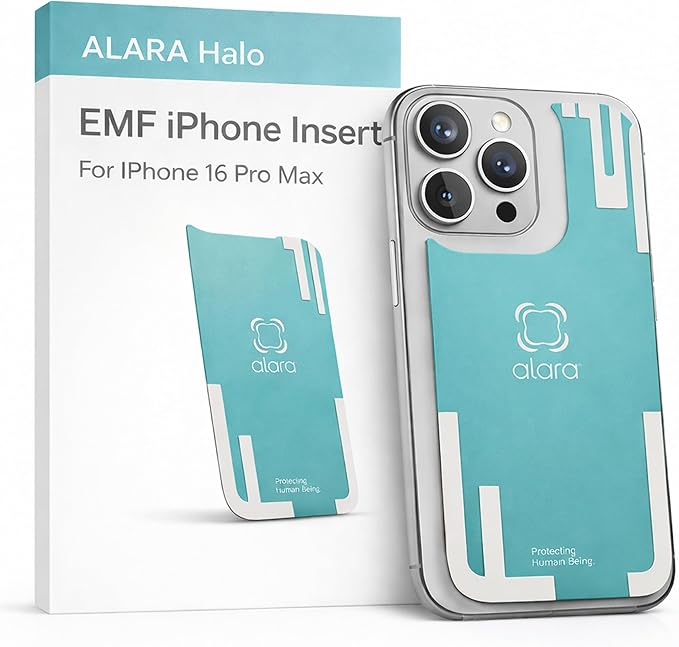 EMF Cell Phone Insert for iPhone 16 Pro Max, Advanced 5G Mobile Technology & MagSafe Compatible, Designed for Everyday Use - USA Developed Case Sticker with 20 Patents