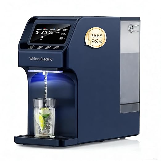 Waken Electric Reverse Osmosis Water Filter Countertop, UV Water Filtration System, 8-Stage RO Filtration Real Time TDS Display, BPA Free, PFAS, Lead & TDS Reduction (Sapphire Blue)