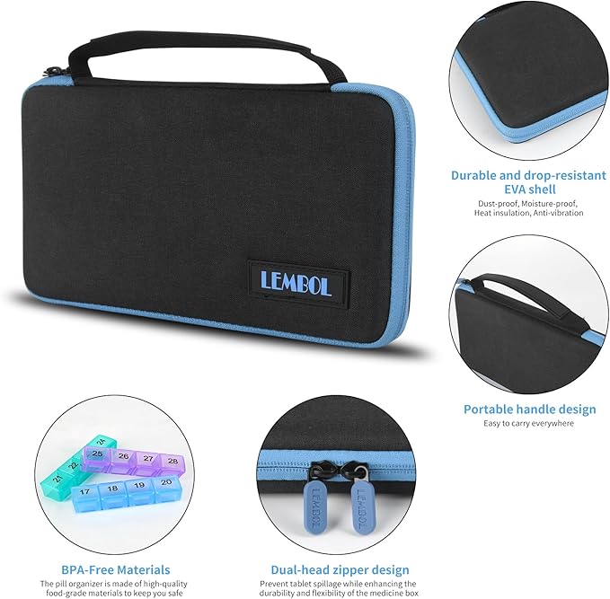 Monthly Pill Organizer,30 Day Pill Box Organizer 1 Time a Day, One Month Large Pill Box Case Once a Day for Travel,31 Day Daily Medcine Container for Medication,Supplement and Vitamins