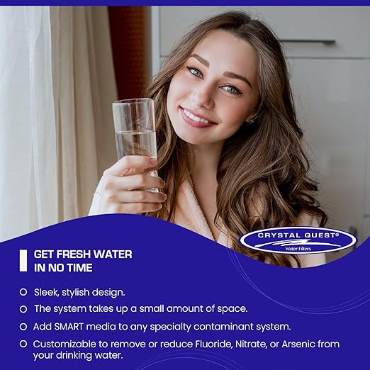 Nitrate Removal | Smart Classic Countertop Water Filter System | White | Crystal Quest