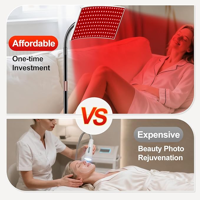 Red Light Therapy for Body Face, Infrared Light Therapy Lamp with Adjustable Stand, 660nm and 850nm Near Infrared LED Lights Panel, Red Infrared Lamp for Full Body, Gift for Men Women