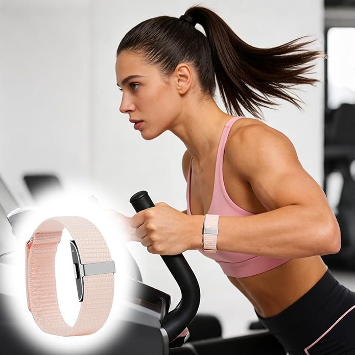 Nylon Loop Replacement Strap Compatible with Hume Health Band, Soft Breathable Adjustable Sport Wristband for Fitness Tracker, Women & Men