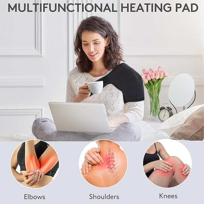 UTK Shoulder Heating Pad for Women, Far Infrared Heating Pads for Shoulder with Natural Jade & Smart Controller - Shoulder Portable Heating Pads for Rotator Cuff Pain