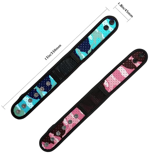 MoKo Sweatproof Ankle Strap Fit Fitbit Luxe/Inspire 2/Inspire/Inspire HR/Charge 5/4/3/2/Alta/Alta HR/Flex/Flex 2/Vivosmart HR, 2 Pack Adjustable Fitness Tracker Ankle Band with Mesh Pouch,Blue + Pink