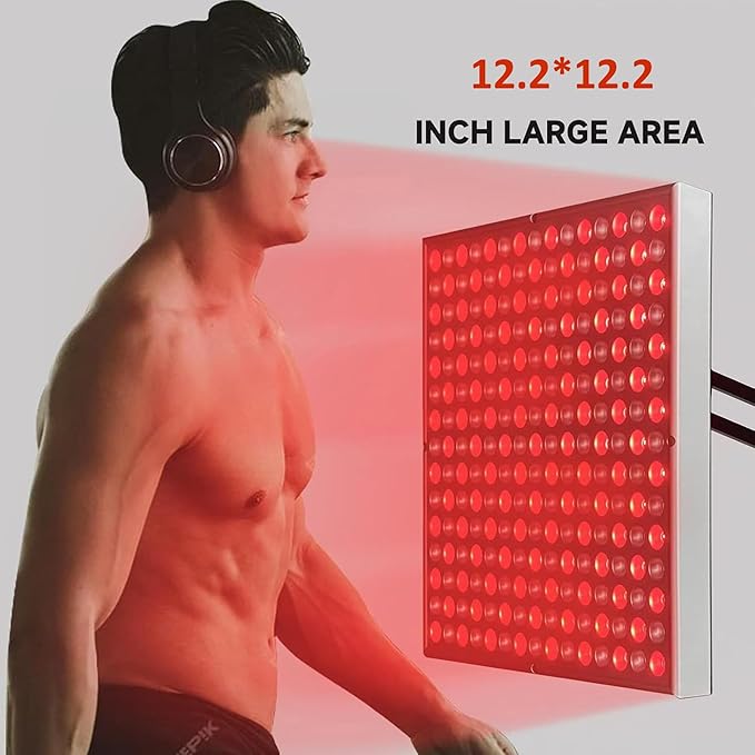 Red Light Therapy for Face & Body, 2 in 1 Adjustable Infrared Light Therapy Panel, Red Light Therapy Lamp with Stand 660nm Red Light 850nm Near Infrared Red Light Therapy Devices for Home Office Gift