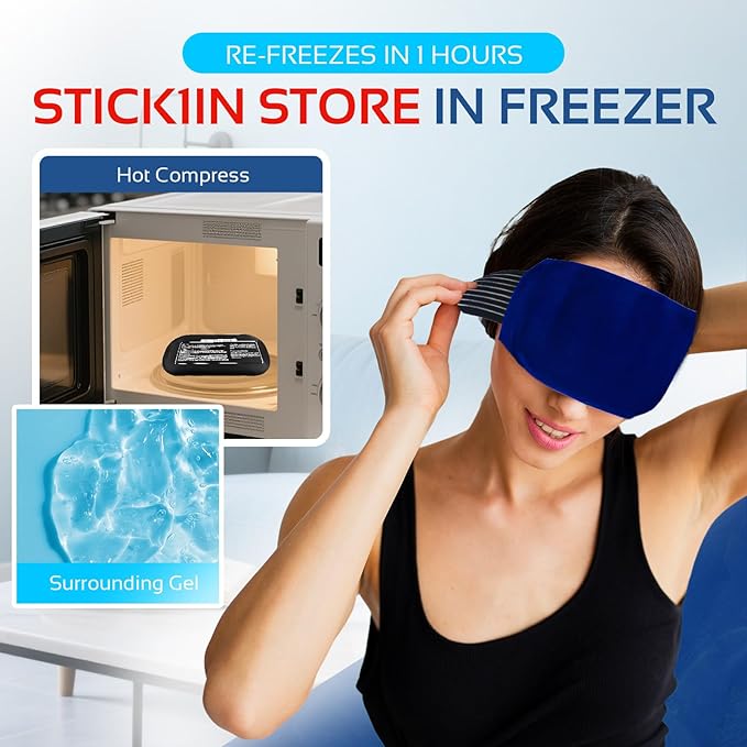 Ice Packs for Injuries Reusable (3-Piece Set) – Hot and Cold Ice Packs for Knee, Reusable Gel Wraps Support, Adjustable Ice Pack Pain Relief for Shoulders, Back Joints Muscles, Knees, Arms and Legs