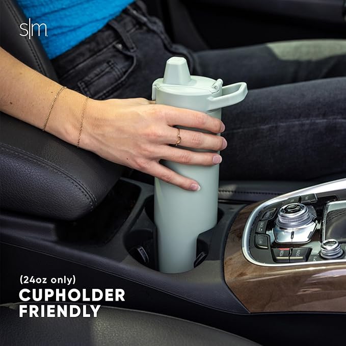 Simple Modern Filtered Water Bottle | Insulated Stainless-Steel Carbon Filter Travel Water Bottles | Reusable for Clean Drinking Water On The Go | 24oz, Midnight Black