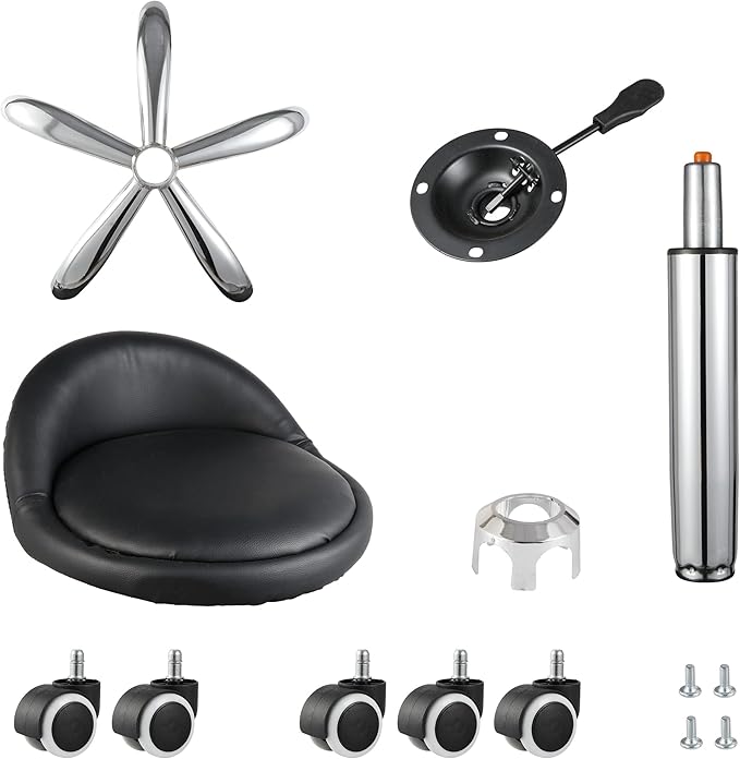 HomGarden Saddle Stool Rolling Chair for Medical Massage Salon Kitchen Spa Drafting Office Kitchen Drafting Chair Stool w/Backrest Cushion & Wheels Black
