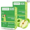 Glucose SOS Glucose Powder Packets with Natural Dextrose, Fast-Absorption That Instantly Dissolves in Your Mouth with No Water Needed, Green Apple 12 Servings