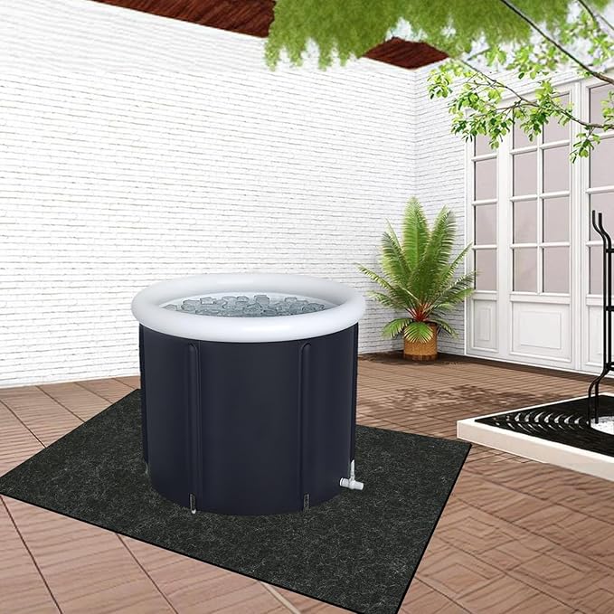 Ice Bath Mat, 50 x 70inch Cold Plunge Mat for Ice Bath Tub, Ice Bath Accessories Cold Punge Floor Mat for Ice Bath Tub Cold Plunge Accessories