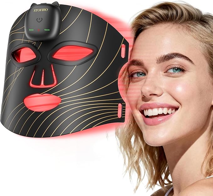 FDA-Cleared 850nm Red Light Therapy Mask for Face with Eye Protection, Christmas Birthday Mother’s Day Gifts for Women, Home Beauty Device