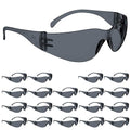 3M Safety Glasses, Virtua, 20 Pair, ANSI Z87, Unisex, Gray Hard Coat Lens, Gray Frame, Affordable Eye Protection, Lightweight, Wraparound Coverage, UVA, UVB, UVC