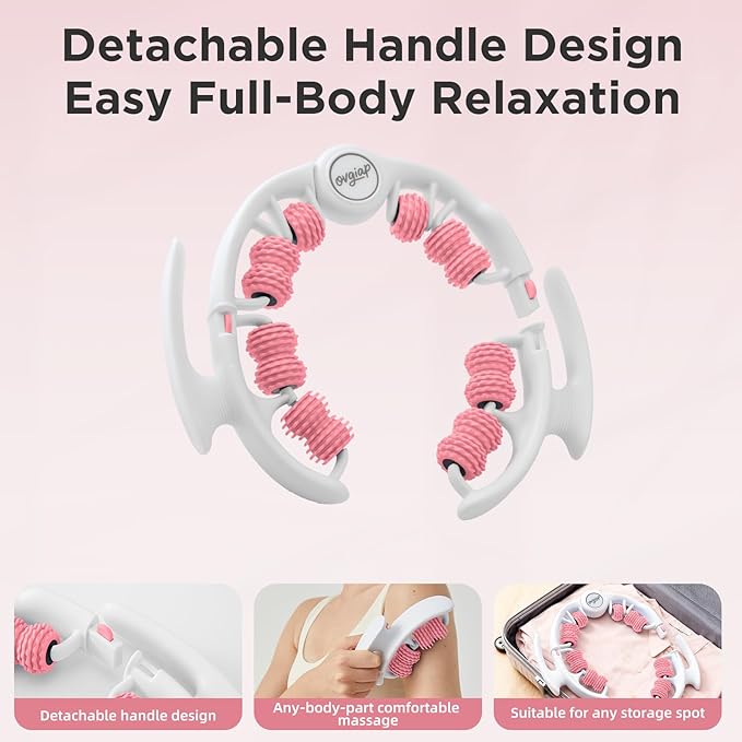 Cellulite Manual Massager for Legs & Thighs - Lymphatic Drainage Tool, Handheld Fascia Blaster for Deep Tissue, Body Sculpting Cellulite Remover(Pink)