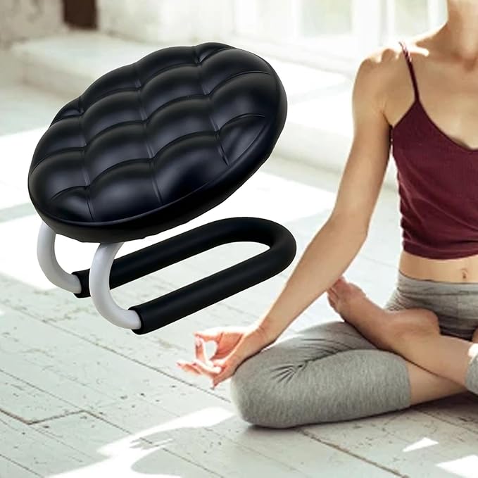 Kneeling Meditation Stool, Prayer Bench Gift Portable Kneeling Bench, Lightweight Meditation Bench Seat for Studio, Praying, Black