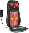 Shiatsu Neck & Back Massager with Heat, Massage Chair Pad Cushion for Stress Relief, Inflatable Flaps Back Support, Kneading or Rolling Chair Seat Massage