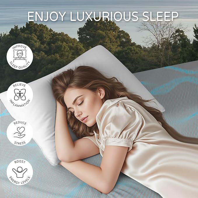 Grounding Sheet King Size-90% Organic Cotton & 10% Silver Fiber, Deep Pocket 18" Design, Soft & Conductive, for Better Sleep & Stress Relief Earth Grounf Bedding(Grey,78"x80"x18")
