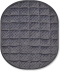TONGDADA Weighted Lap Blanket 7lbs for Adult,Perfect for Relaxation, Lounging, Napping, Sleeping & Travel,Luxury Minky Weighted Body Blanket,Weighted Throw Blanket-Dark Grey Minky Dot, 29" x 24"