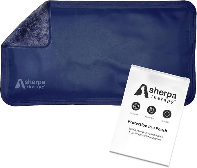 Small Soft Ice Packs for Injuries Reusable - Hot and Cold Flexible Gel Ice Packs Reusable for Ankle, Hand, Wrist, Head Pain Relief - 6" x 11" - Blue