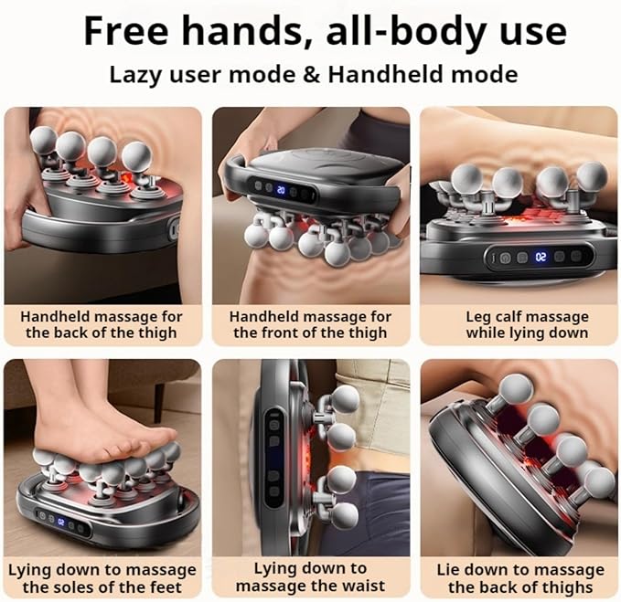 16-Head Massage Gun Set, Deep Tissue Percussion Muscle Massager with 20 Speeds & 9 Modes, Quiet Massage Gun for Back, Neck, Shoulders, Legs, Foot, Full Body Pain Relief & Relaxation