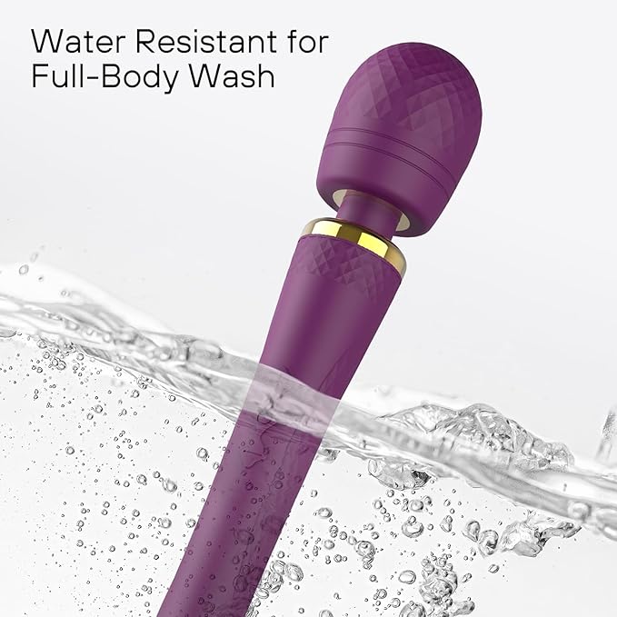 Personal Wand Massager Handheld Cordless Massager Travel-Quiet-Waterproof, USB Rechargeable,Perfect Back Legs Hand Pains and Sports