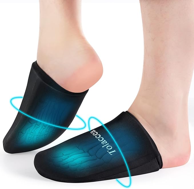 Foot Ice Pack for Toes,Reusable Gel Ice Pack for Hot and Cold Therapies,Flexible Cold Pack for Foot Tendonitis, Plantar Fasciitis, Swelling, Sprained, Post-Surgery Recovery 1 Pair