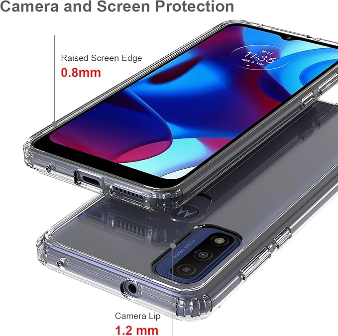 AquaFlex Phone Case Compatible with Moto G Power 2022 Slim Design Full Body Reinforced Corners Shockproof Drop Protection Union Jack British Flag