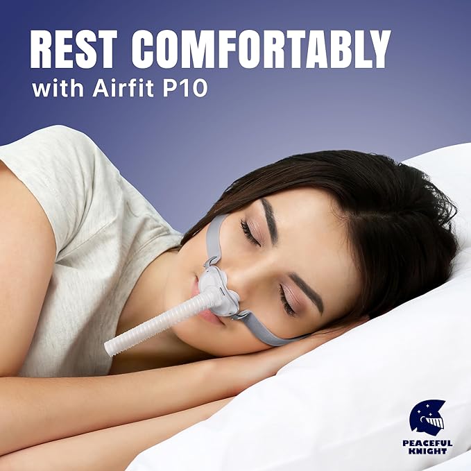 AirFit P10 Nasal Pillow Cushion (Medium) – Soft Silicone CPAP Mask Nose Pillow with Tube Frame Assembly - Light Weight Nasal Pillow CPAP for Better Sleep