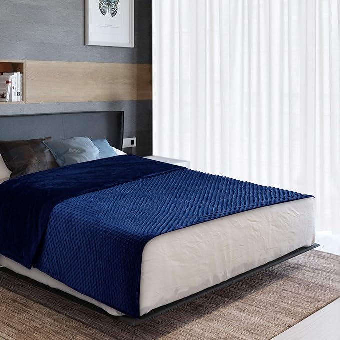 Acdyion Weighted Blanket Duvet Cover for Adults Twin Size (48"x72"), Heavy Blanket Cover with Soft Minky, Machine Washable