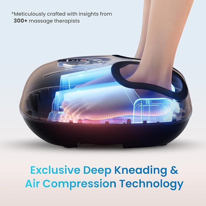 RENPHO Foot Massager Machine with Heat [2026 Upgraded], Shiatsu Foot Massager for Plantar Fasciitis, Birthday Gifts for Women Men, Cordless Control, Best Gifts for Women/Mom/Wife, Brown