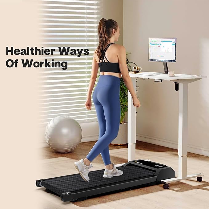 Under Desk Treadmill, Walking Pad for Home/Office, Portable Walking Treadmill 2.5HP, Walking Jogging Machine with 265 lbs Weight Capacity Remote Control LED Display