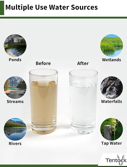 Tentock Water Filter Personal Purifier Simple Outdoor Portable Equipment Disaster Prevention Mountaineering Earthquake Lightweight Small