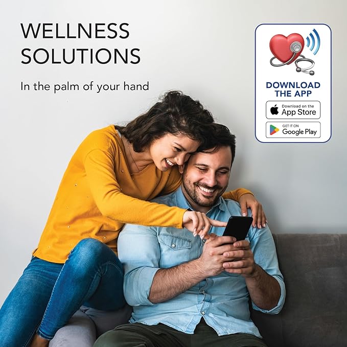Zewa Premium Automatic Blood Pressure Monitor with Bluetooth and Extra-Large Display for Android & iOS