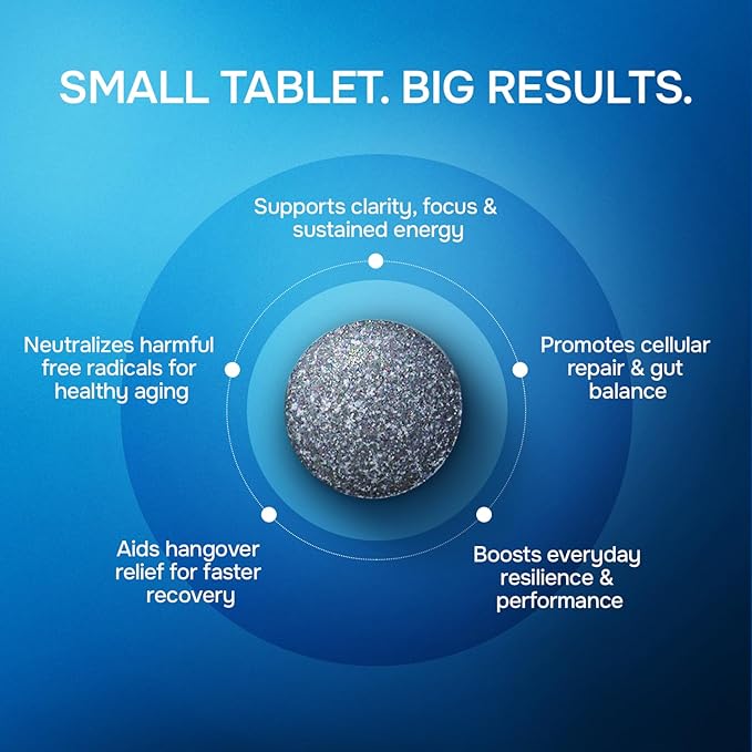 Molecular Hydrogen Tablets with Elemental Magnesium | 12PPM Hydrogen Water Tablet | 30 Tablets | Health & Wellness, Cognitive Support, Hangover Relief & Immunity Boost | Miracle Molecule