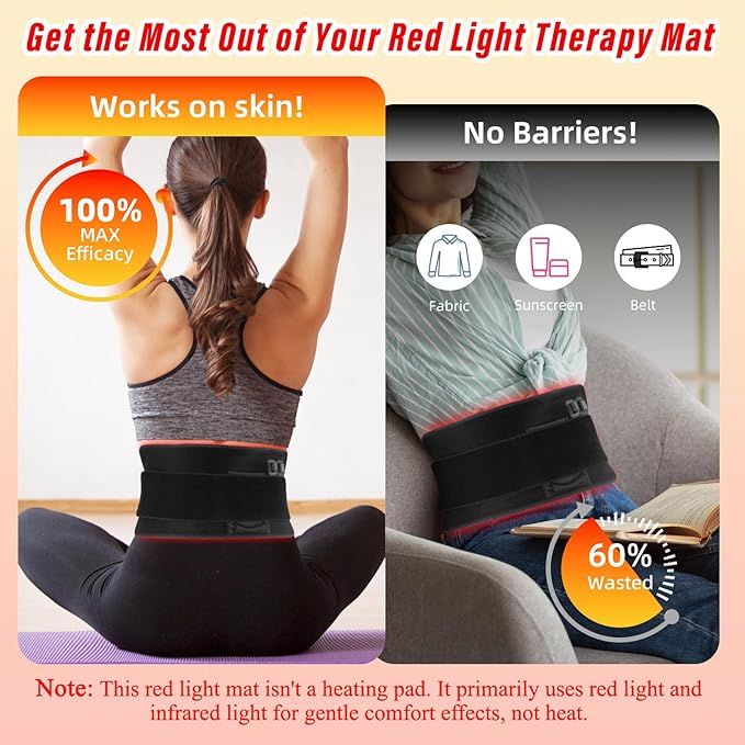 Red Light Therapy for Body, 660nm 850nm 16" 3 in 1 LED Infrared Redlight Therapy Belt Wrap Pad for Neck Shoulder Back Knee Muscle
