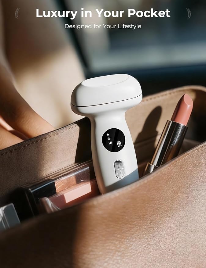 Cold & Heat Red Light Therapy with Serum - 7-in-1 LED Face Sculpting Tool for Depuffing, Sculpting, Lifting, Hot Electric Gua Sha & Cold Depuffing Wand for Face, Neck & Eye Area, Face&Neck Massager