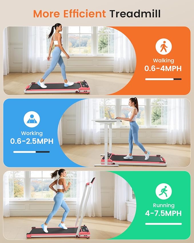 ANCHEER Walking Pad Treadmill with Foot Massage, Versatile Dual-Sided Walking Pad with Incline and Handle Bar, 3.5HP Foldable Treadmill for Home/Office/Apartment, 0.6-7.5MPH