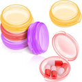 Patelai 6 Packs Small Pill Organizer Box, Travel Pill Container Portable Daily Mini Medicine Case Holder for Pocket Purse Briefcase Cod Liver Oil Jewelry Beads Earplug Storage Box(Transparent)