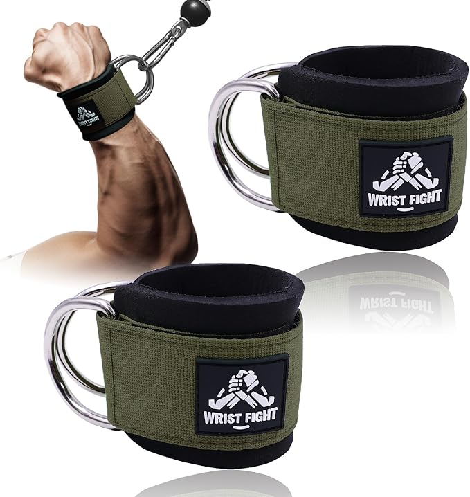 Wrist Cuffs with Dual D-Rings – Secure & Comfortable Support for Cable Machine Workouts, Lateral Raises, Arm Strength Training, and Triceps Exercises
