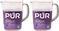 PUR 7-Cup Water Pitcher, 1 Genuine Filter, Cleaner, Great-Tasting Water, Dishwasher Safe, Powerful, Faster Filtration, LockFit Cap Design - Blush (Pack of 2)