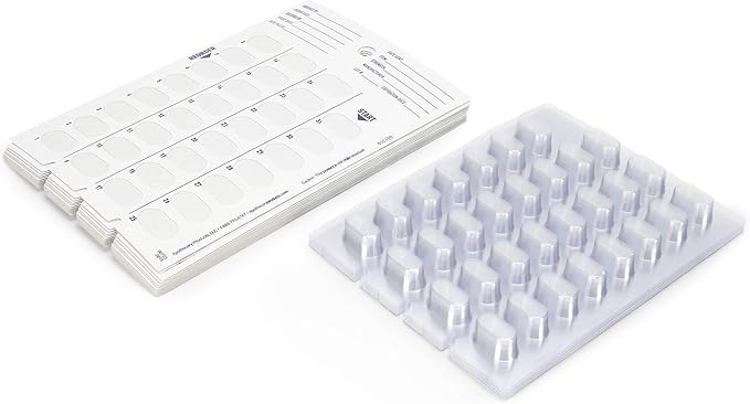 Ezy Dose Disposable (31-Day) Pill, Medicine, Vitamin Organizer Box | Monthly Planner Refill Pack | Kit includes 12 Cards and Blisters