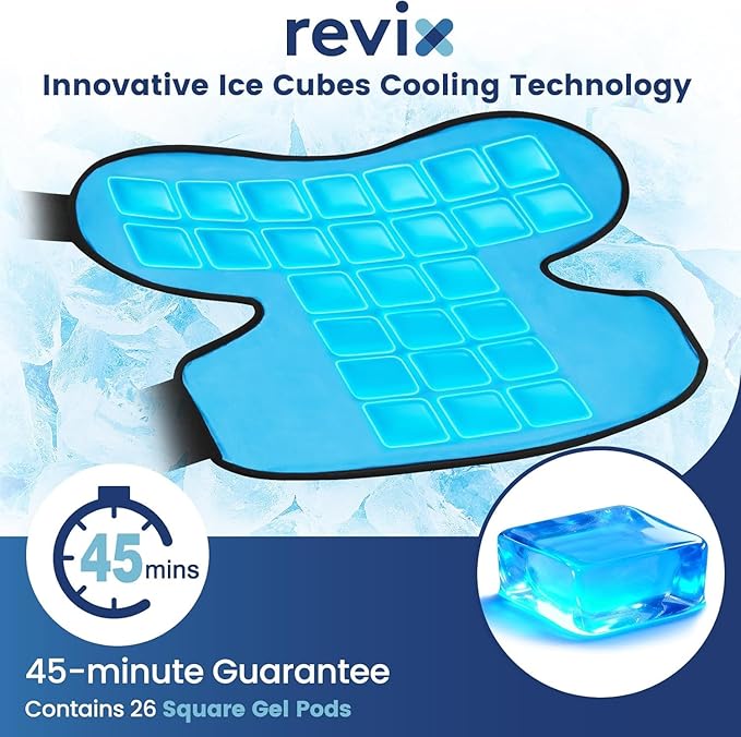 REVIX XL Ice Pack for Shoulder Wrap, 45-Min Long-Lasting Cold Therapy for Rotator Cuff Relief with Ice Grid Gel Design, Extra Large Reusable Ice Packs for Post-Workout Recovery & Soothe Discomfort