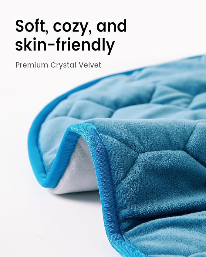 immtree 7lbs Weighted Heating Pad, 24x29 Inches, Extra Large Size Heated Lap Heavy Blanket with Fast Heat Technology, Deeper Pain Relief for Back and Knee, Christmas Gifts for Women Adults, Blue