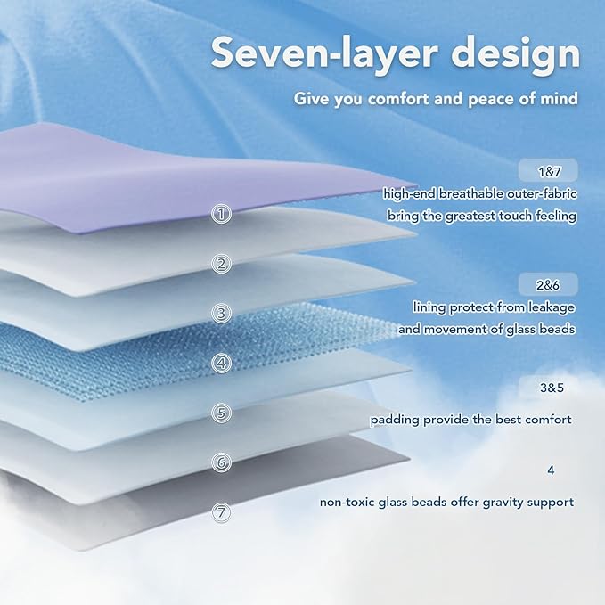 Topcee Weighted Blanket for Adults (15 lbs, 60" x 80") Queen Size Soft Cooling Heavy Blanket Sleeping, Apply to 130-160 lbs Body, Thick Breathable Blanket with Glass Bead, Easy Care