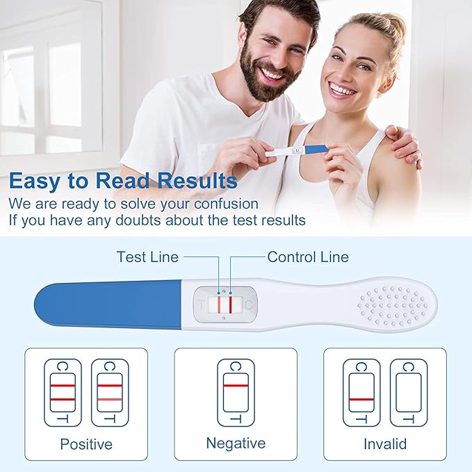 MOMMED Pregnancy Test Sticks - HCG Midstream Tests, HCG Test Strips Detection Over 99% Accuracy, Home Pregnancy Test Strips in 6 Individually Packed,Accurate & Rapid Detection
