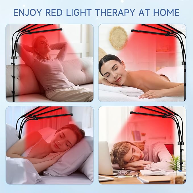 Red Light Therapy for Body, 660nm&850nm Infrared Light Therapy with Tripod, 3 in 1 Chips 180LEDs Infrared Red Light Therapy for Home/Office Use