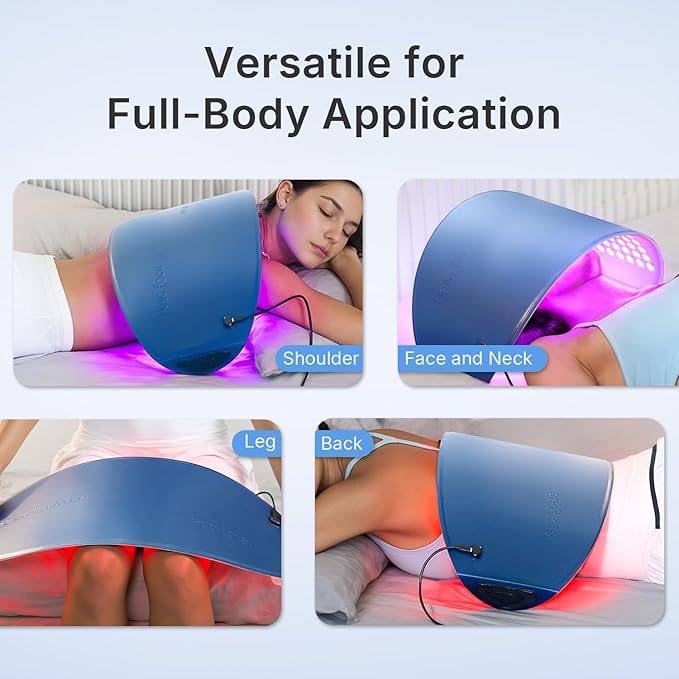 FDA Cleared Red Light Therapy for Face and Neck, 4 Modes LED Mask Light Therapy, Blue Infrared Red Light Therapy Mask for Face, PDT Photons Facial Skin Care Device