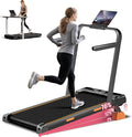 16% Incline Walking Pad Treadmills for Home Small, 4-in-1 Under Desk Treadmill with Handles, Foldable Treadmill with 2.5 HP Quiet Brushless, 330 LBS Capacity